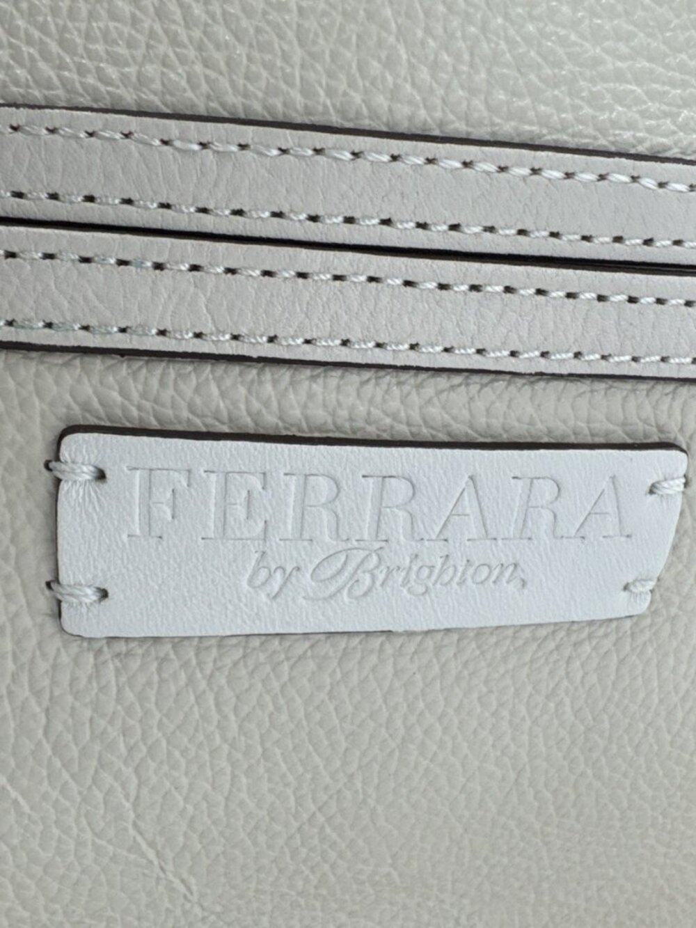 BRIGHTON Purse Ferrara Collection Noelle Cream Handbag Shoulder Pebbled Leather - Picture 3 of 13
